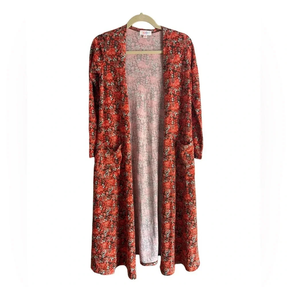 NWT LULAROE SARAH FLORAL DUSTER CARDIGAN